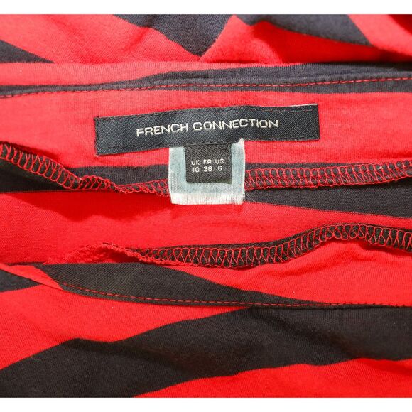 Vintage Y2K Summer Casual Mini Dress Striped Dress‎ Scoop Neck Short Dress Small - Picture 3 of 3